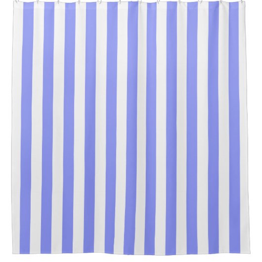 Periwinkle Blue White Stripe NL #0 Duschvorhang (Vorderseite)
