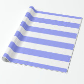 Periwinkle Blue, White XL Streifen Muster Geschenkpapier (Ungerollt)