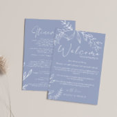 Periwinkle Blume Begrüßungsschreiben und Ausflug Mitteilungskarte