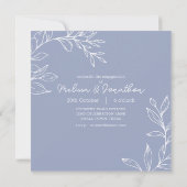 Periwinkle Blume Boho Add Foto Engagement Party (Rückseite)