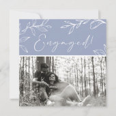 Periwinkle Blume Boho Add Foto Engagement Party (Vorderseite)