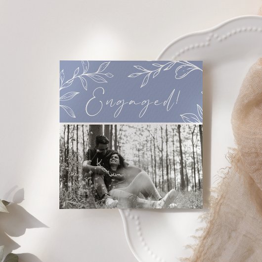 Periwinkle Blume Boho Add Foto Engagement Party