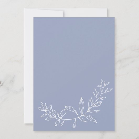 Periwinkle Blume Boho Bride Save the Date (Rückseite)