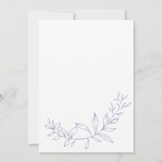 Periwinkle Blume Boho Bride Save the Date (Rückseite)