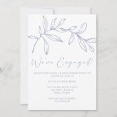 Periwinkle Blume Boho Engagement Party Einladung (Vorderseite)