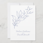 Periwinkle Blume Boho Engagement Party Einladung (Rückseite)