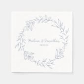 Periwinkle Blume Boho Romantische Hochzeit Serviette (Vorderseite)