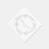 Periwinkle Blume Boho Romantische Hochzeit Serviette (Ecke)