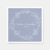 Periwinkle Blume Boho Romantische Hochzeit Serviette (Vorderseite)