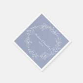 Periwinkle Blume Boho Romantische Hochzeit Serviette (Ecke)