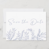 Periwinkle Blume Boho Save the Date (Vorderseite)
