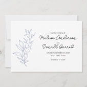 Periwinkle Blume Boho Save the Date (Rückseite)