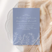 Periwinkle Blume Boho Wedding Einladung