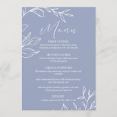 Periwinkle Blume Boho Wedding Menu Menükarte (Vorderseite)