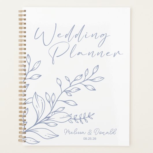 Periwinkle Blume Boho Wedding Planer (Vorderseite)