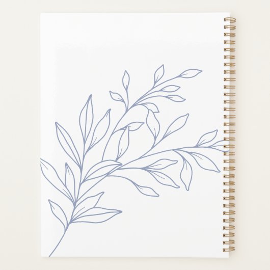 Periwinkle Blume Boho Wedding Planer (Rückseite)