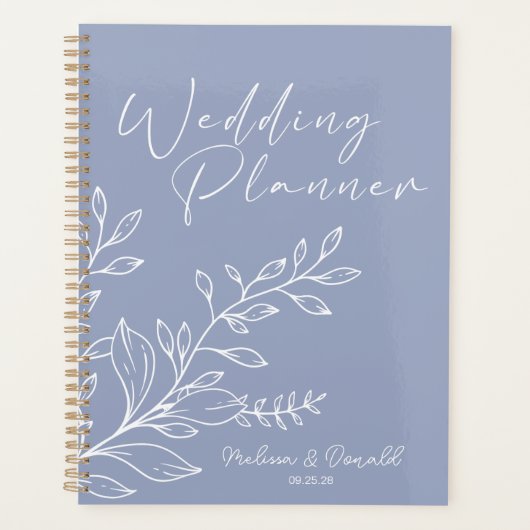 Periwinkle Blume Boho Wedding Planer (Vorderseite)