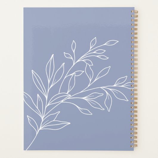 Periwinkle Blume Boho Wedding Planer (Rückseite)