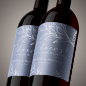 Periwinkle Blume Boho Wedding Weinetikett