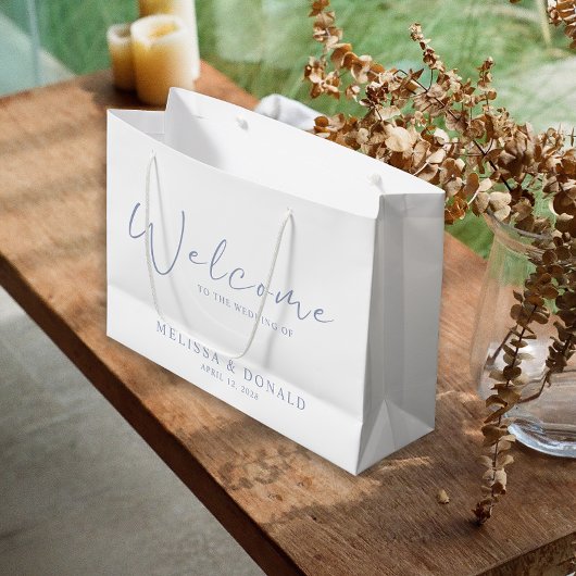 Periwinkle Blume Boho Welcome Wedding Große Geschenktüte
