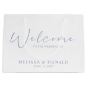 Periwinkle Blume Boho Welcome Wedding Große Geschenktüte (Vorderseite)