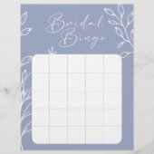 Periwinkle Blume Brautparty Bingo Game (Vorderseite)