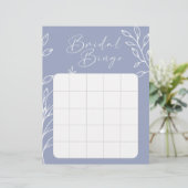 Periwinkle Blume Brautparty Bingo Game (Stehend Vorderseite)