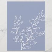 Periwinkle Blume Brautparty Bingo Game (Rückseite)