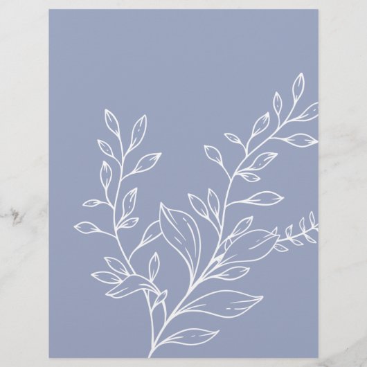 Periwinkle Blume Brautparty Bingo Game (Rückseite)