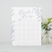 Periwinkle Blume Brautparty Bingo Game (Stehend Vorderseite)