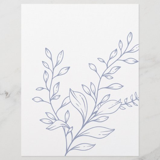 Periwinkle Blume Brautparty Bingo Game (Rückseite)