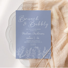 Periwinkle Blume Brunch Bridal Dusche Einladung