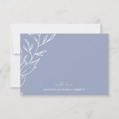 Periwinkle-Blume Dankeskarte (Rückseite)