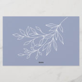 Periwinkle Blume Date Night Ideal Duschenspiel Briefpapier (Rückseite)