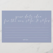 Periwinkle Blume Date Night Ideal Duschenspiel Briefpapier (Vorderseite)