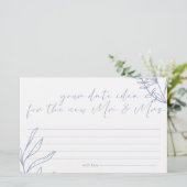 Periwinkle Blume Date Night Ideal Duschenspiel Briefpapier (Stehend Vorderseite)