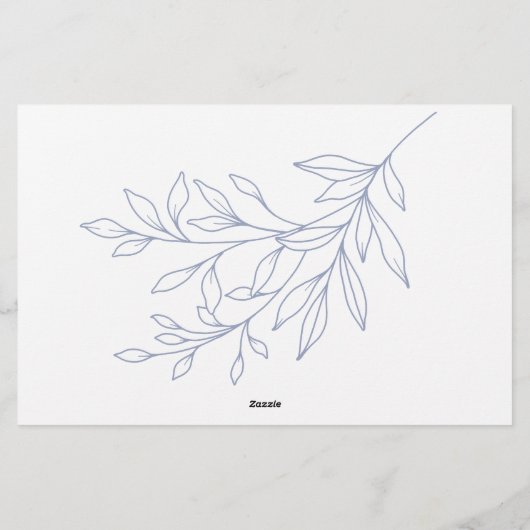 Periwinkle Blume Date Night Ideal Duschenspiel Briefpapier (Rückseite)