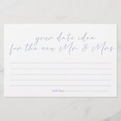 Periwinkle Blume Date Night Ideal Duschenspiel Briefpapier (Vorderseite)