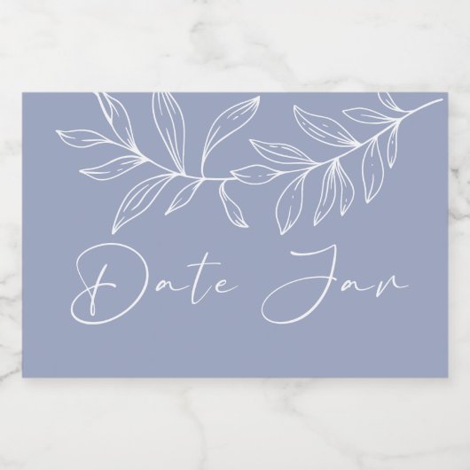 Periwinkle Blume Datum Nacht Jar Lebensmitteletikett (Einzelnes Label)