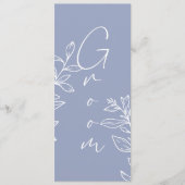 Periwinkle Blume Einfach reserviert Sitzplätze Menükarte (Vorderseite)