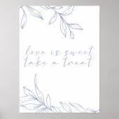 Periwinkle Blume Einfache Hochzeit Liebe ist süß Poster (Vorne)