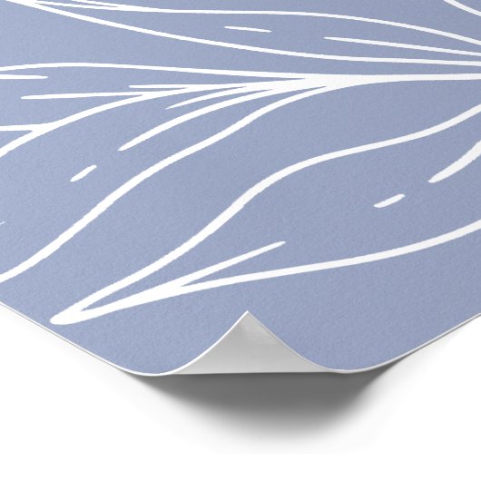 Periwinkle Blume Einfache Hochzeit Liebe ist süß Poster (Ecke)