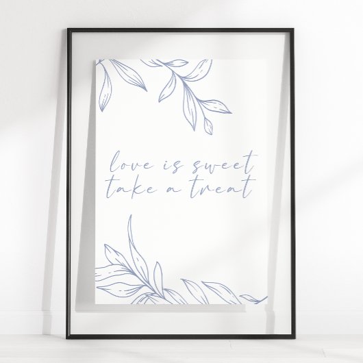Periwinkle Blume Einfache Hochzeit Liebe ist süß Poster