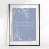 Periwinkle Blume Einfache Hochzeit Liebe ist süß Poster