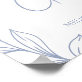 Periwinkle Blume Einfache Hochzeitskarte und Gesch Poster (Ecke)