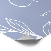 Periwinkle Blume Einfache Hochzeitskarte und Gesch Poster (Ecke)