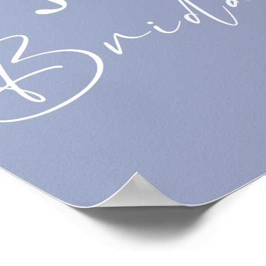 Periwinkle Blume Elegantes Brautparty Poste Poster (Ecke)