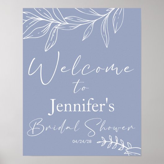 Periwinkle Blume Elegantes Brautparty Poste Poster (Vorne)