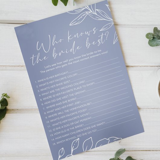 Periwinkle Blume Game, der Bride Best kennt Flyer