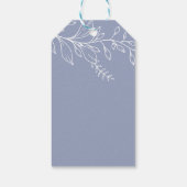 Periwinkle-Blume Hochzeit Geschenkanhänger (Rückseite)